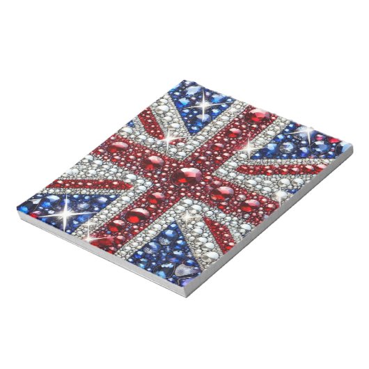 Notepad mit Britischen Farben Modernes Design Notizblock (Rotiert)