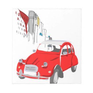 Notepad mit Citroen 2 CV-Abbildung Notizblock