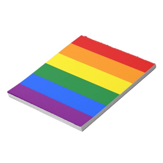 Notepad mit dem LGBT-Flag mit Rainbow-Zeichen Notizblock (Rotiert)