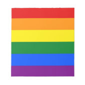Notepad mit dem LGBT-Flag mit Rainbow-Zeichen Notizblock (Vorderseite)