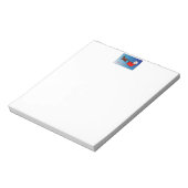 Notepad mit dem Weihnachtsmann im Schlitten Notizblock (Rotiert)