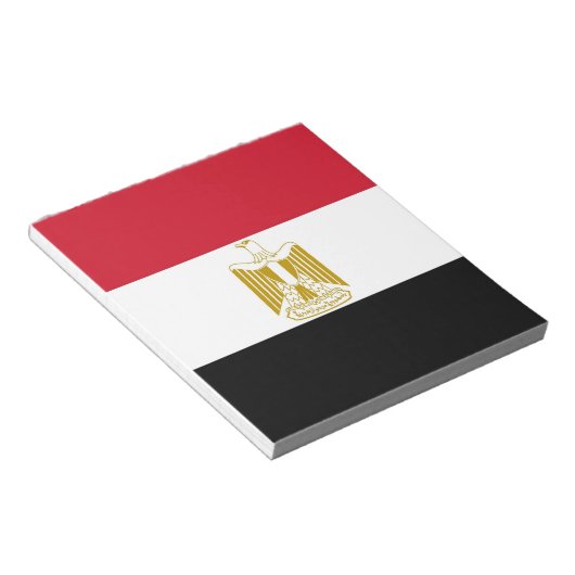 Notepad mit der Flagge Ägyptens Notizblock (angewinkelt)