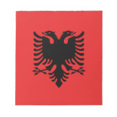 Notepad mit der Flagge Albaniens Notizblock (Vorderseite)