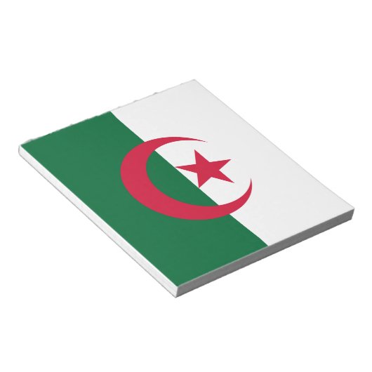 Notepad mit der Flagge Algeriens Notizblock (angewinkelt)