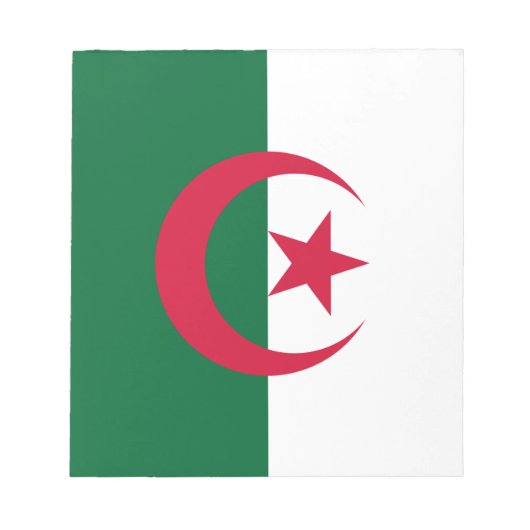 Notepad mit der Flagge Algeriens Notizblock (Vorderseite)