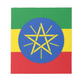 Notepad mit der Flagge Äthiopiens Notizblock (Vorderseite)