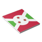 Notepad mit der Flagge Burundis Notizblock (angewinkelt)