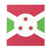 Notepad mit der Flagge Burundis Notizblock (Vorderseite)