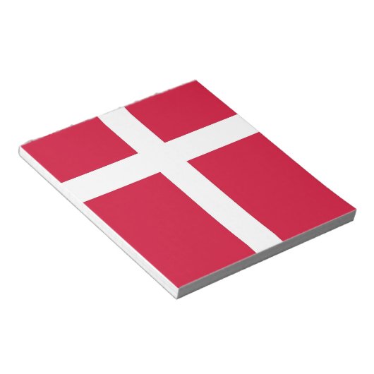 Notepad mit der Flagge Dänemarks Notizblock (angewinkelt)