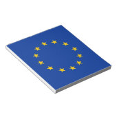 Notepad mit der Flagge der europäischen Gewerkscha Notizblock (angewinkelt)
