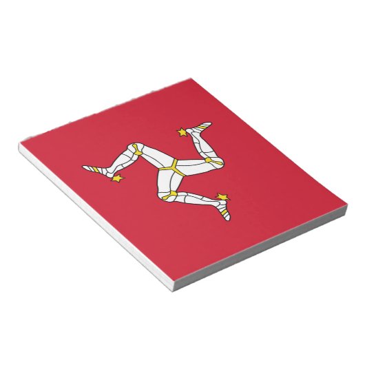 Notepad mit der Flagge der Insel Man Notizblock (angewinkelt)
