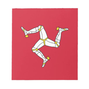 Notepad mit der Flagge der Insel Man Notizblock