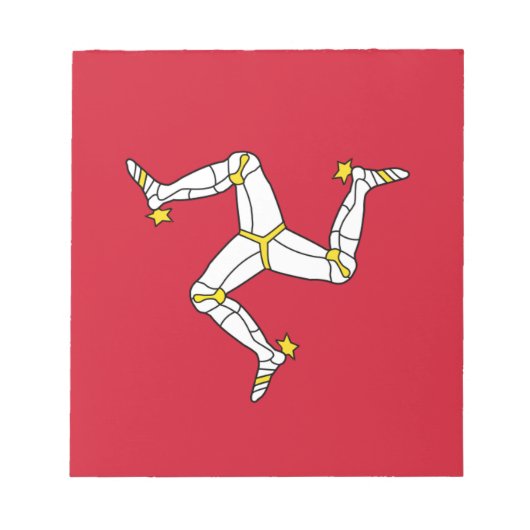 Notepad mit der Flagge der Insel Man Notizblock (Vorderseite)
