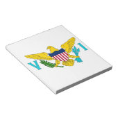 Notepad mit der Flagge der Jungferninseln Notizblock (angewinkelt)