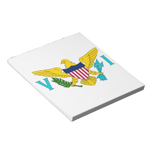 Notepad mit der Flagge der Jungferninseln Notizblock (angewinkelt)
