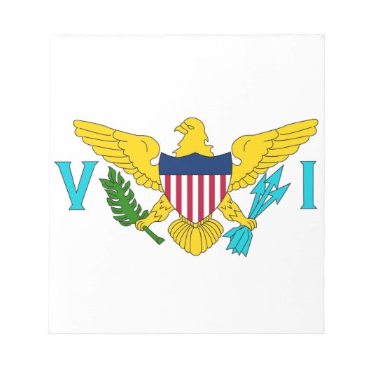 Notepad mit der Flagge der Jungferninseln Notizblock (Vorderseite)