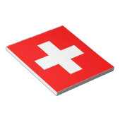 Notepad mit der Flagge der Schweiz Notizblock (angewinkelt)