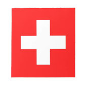 Notepad mit der Flagge der Schweiz Notizblock (Vorderseite)