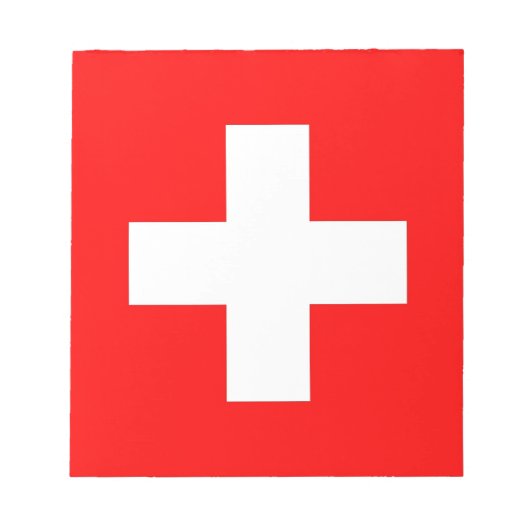 Notepad mit der Flagge der Schweiz Notizblock (Vorderseite)