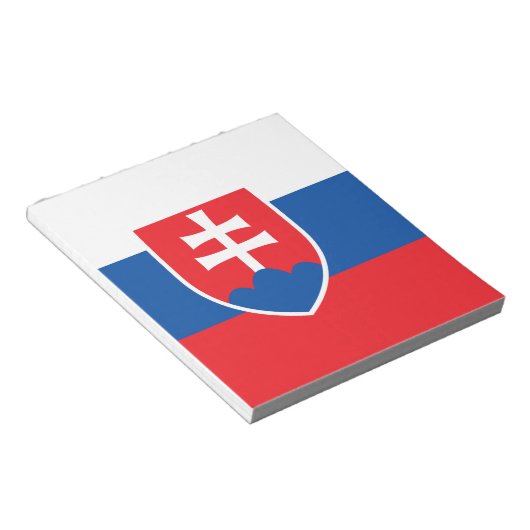 Notepad mit der Flagge der Slowakei Notizblock (angewinkelt)