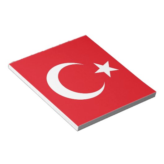 Notepad mit der Flagge der Türkei Notizblock (angewinkelt)