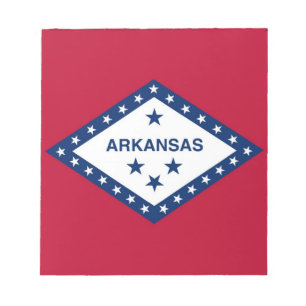 Notepad mit der Flagge des Arkansas-Staat Notizblock