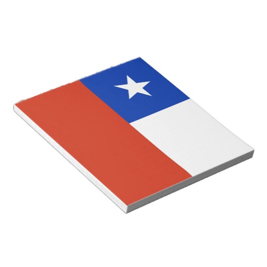 Notepad mit der Flagge des Chilen Notizblock (angewinkelt)