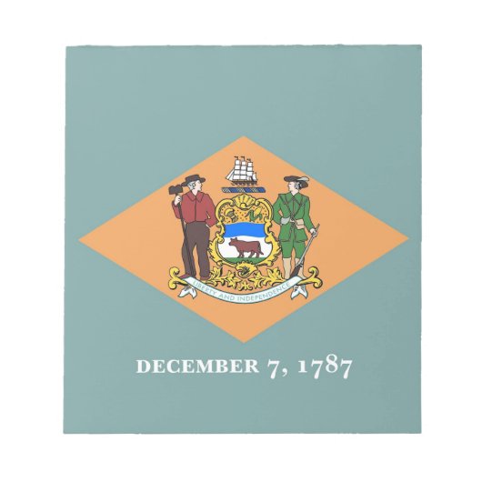 Notepad mit der Flagge des Delaware-Staat Notizblock (Vorderseite)
