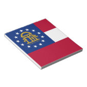 Notepad mit der Flagge des georgischen Staat Notizblock (angewinkelt)