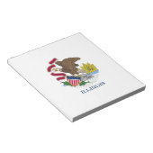 Notepad mit der Flagge des Illinois-Staat Notizblock (angewinkelt)