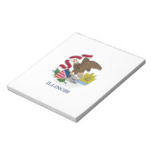 Notepad mit der Flagge des Illinois-Staat Notizblock (Rotiert)