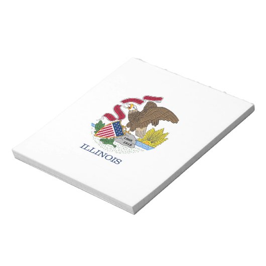Notepad mit der Flagge des Illinois-Staat Notizblock (Rotiert)