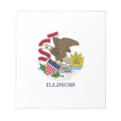 Notepad mit der Flagge des Illinois-Staat Notizblock (Vorderseite)