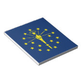 Notepad mit der Flagge des Indiana-Staat Notizblock (angewinkelt)