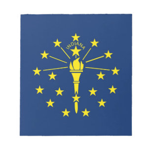 Notepad mit der Flagge des Indiana-Staat Notizblock