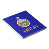 Notepad mit der Flagge des Kansas-Staat Notizblock (angewinkelt)