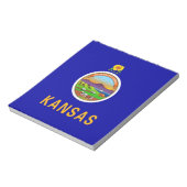 Notepad mit der Flagge des Kansas-Staat Notizblock (Rotiert)
