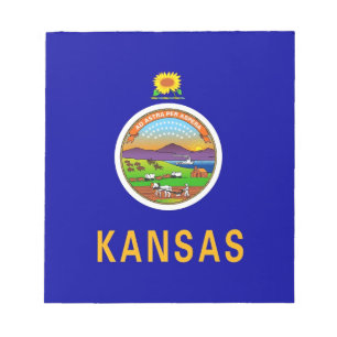 Notepad mit der Flagge des Kansas-Staat Notizblock
