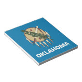 Notepad mit der Flagge des Oklahoma-Staat Notizblock (angewinkelt)