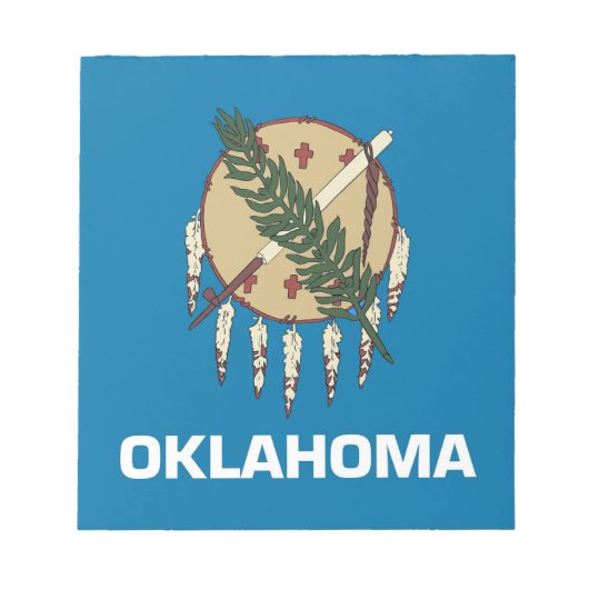 Notepad mit der Flagge des Oklahoma-Staat Notizblock (Vorderseite)
