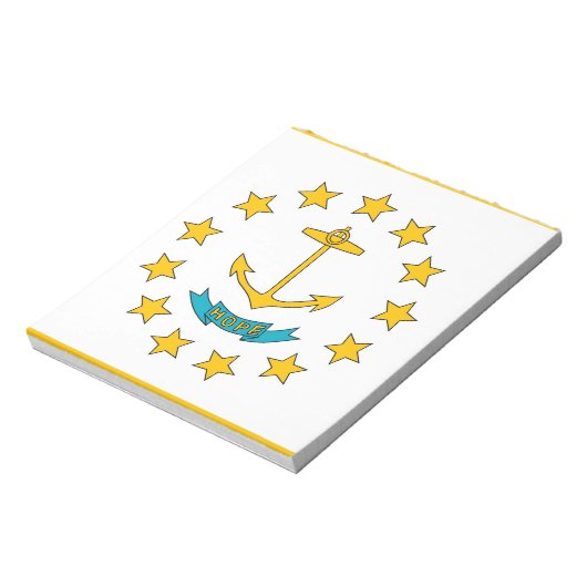 Notepad mit der Flagge des Rhode Island Staat Notizblock (Rotiert)
