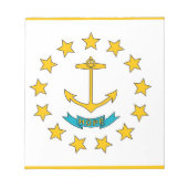 Notepad mit der Flagge des Rhode Island Staat Notizblock (Vorderseite)