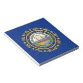 Notepad mit der Flagge des Staat New Hampshire Notizblock (angewinkelt)