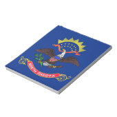Notepad mit der Flagge des Staat Nord-Dakota Notizblock (Rotiert)