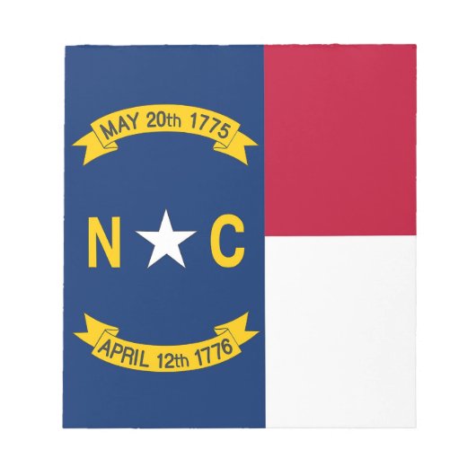 Notepad mit der Flagge des Staat North Carolina Notizblock (Vorderseite)