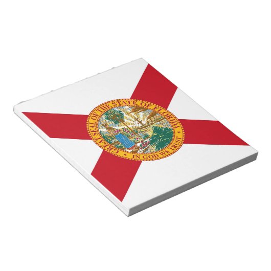 Notepad mit der Flagge des Staat von Florida Notizblock (angewinkelt)