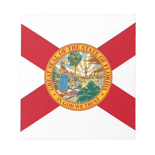 Notepad mit der Flagge des Staat von Florida Notizblock (Vorderseite)