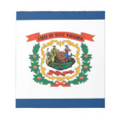 Notepad mit der Flagge des Staat West Virginia Notizblock (Vorderseite)