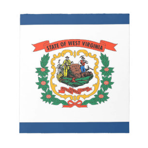 Notepad mit der Flagge des Staat West Virginia Notizblock