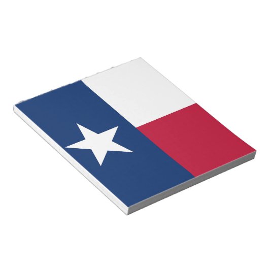 Notepad mit der Flagge des Texas-Staat Notizblock (angewinkelt)